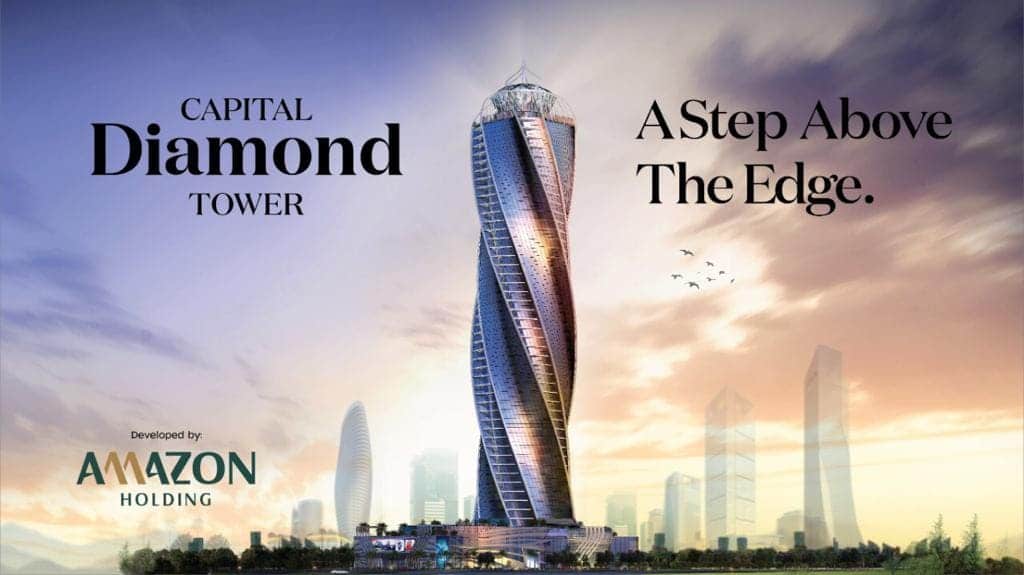 كابيتال دايموند أمازون الإماراتية العاصمة الادارية Capital Diamond Tower Amazon 3 كابيتال دايموند أمازون الإماراتية العاصمة الادارية