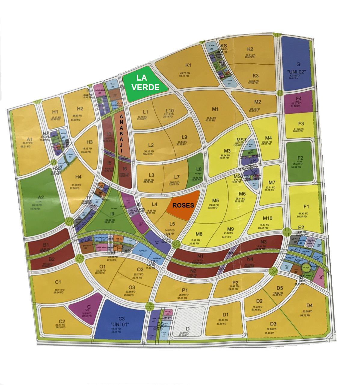 خريطة الحي السكني الثامن R8