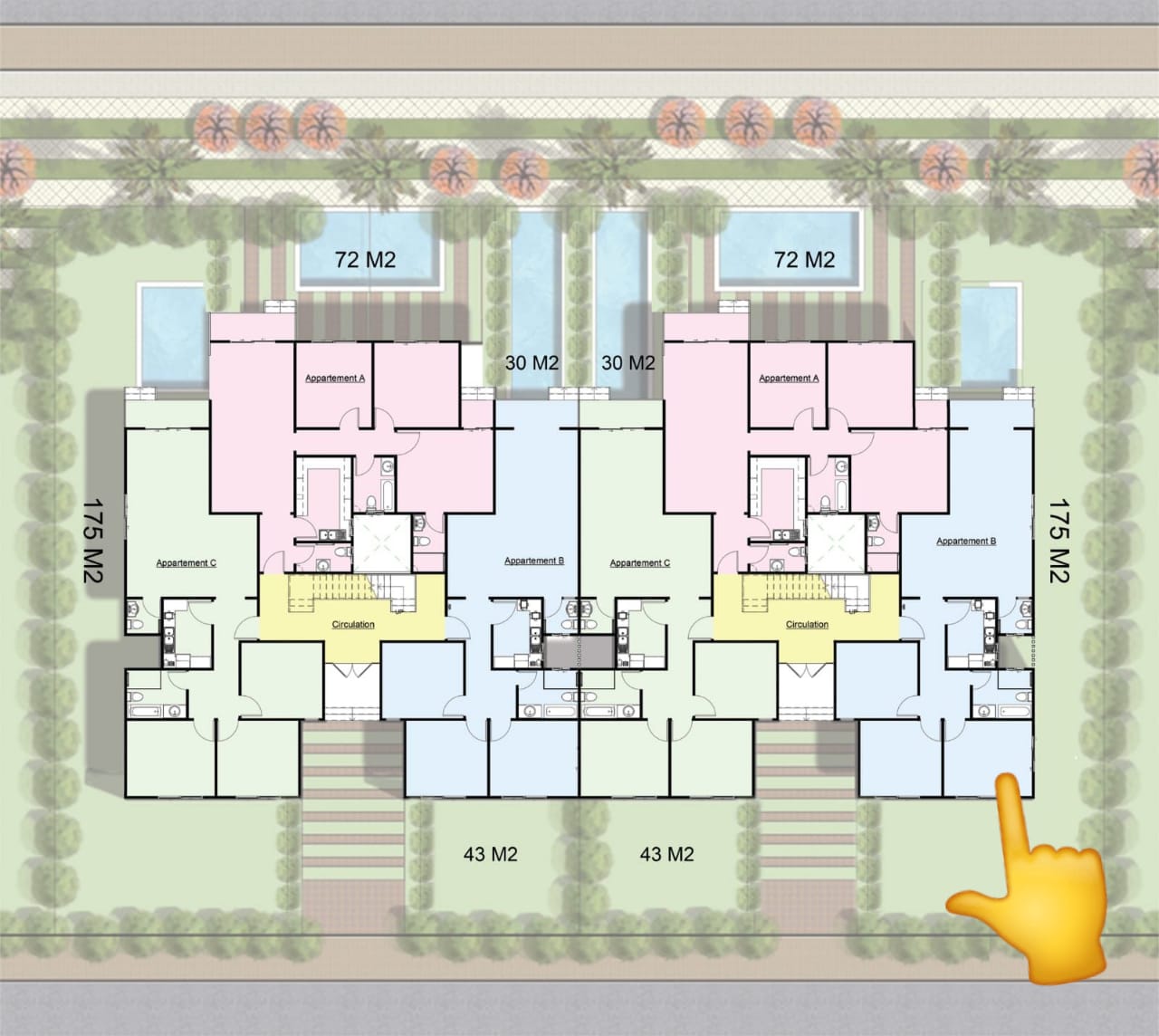 مساحة كمبوند CAPITAL GREEN NEW ZAYED